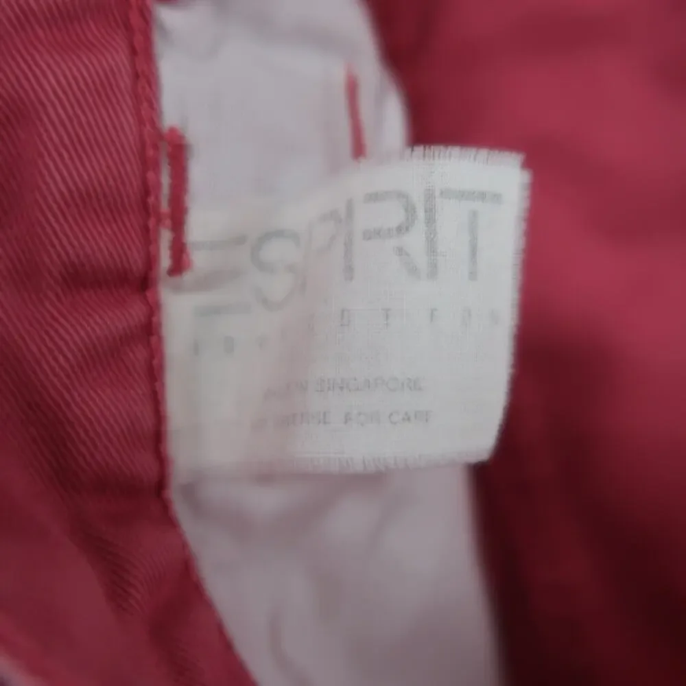 Vintage 90s Esprit Pink Denim High Rise Long Bermuda Mom Shorts 26